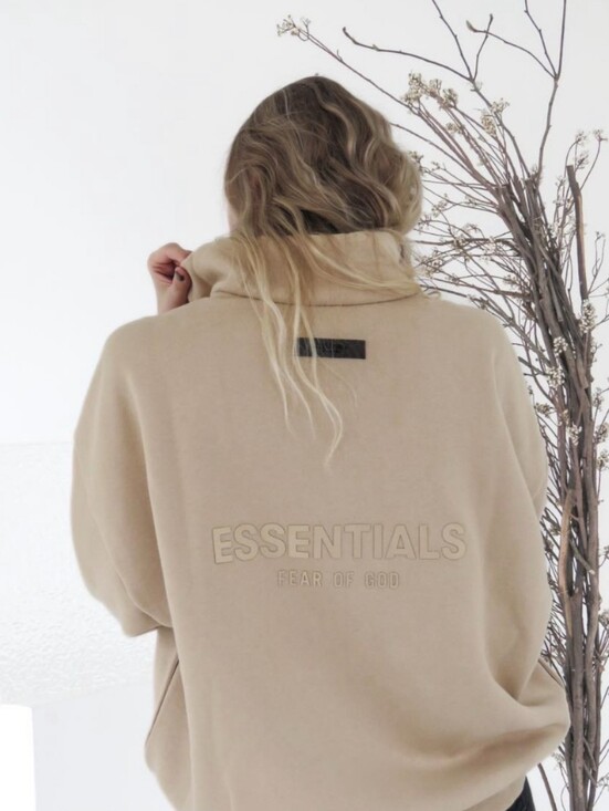 Fear of God Sweaters - Women's Fear Of God Essentials Sand Full Zip Sweater Size M